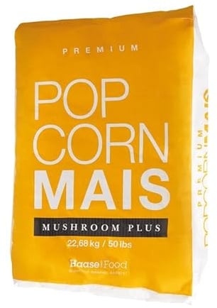 Popcornmais Premium Mushroom Plus Mais Kinopopcorn 22,68 Kg Sack XXL 1:32 Popvolumen Rund Gourmet Popcorn