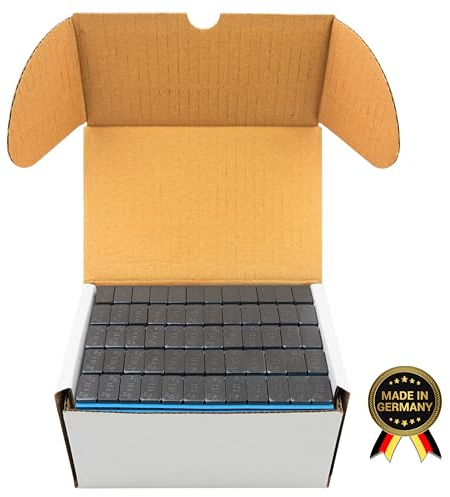 HASKYY Klebegewichte Auswuchtgewichte Kleberiegel ANTHRAZIT 25x Riegel 5g*12 für Alufelgen mit Abrisskante Verzink & Kunststoffbeschichtet