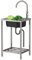 Spülbecken Edelstahl Freistehender Outdoor-Spüle Küchenspüle Waschbecken ausgussbecken Mobiles Spültisch mit Wasserhahn,für Bepflanzung von Blumenkästen und Töpfen, Gartengeräte-Reinigung (50x40x82cm)