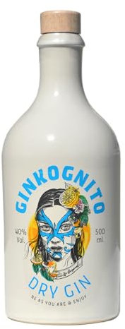 GINKOGNITO Premium Gin aus Deutschland - Handgemachter Organic Gin - 40% Vol. Dry Gin Spirituosen - Exklusiver Gin - Perfekt als Gin Tonic oder als Gin Geschenkset (500ml)