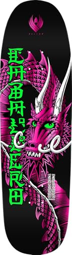 Powell Peralta Steve Caballero Ban This Flight Skateboard-Deck, schwarz/rosa Folie, 23,5 x 81,2 cm