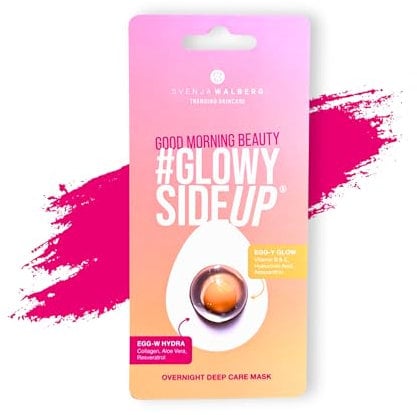 GLOWYSIDEUP Overnight Leave-On Maske – 10er Pack - High-Performance Wirkstoffe mit Astaxanthin, Hyaluron & Kollagen - Intensiv feuchtigkeitsspendend & regenerierend - Für strahlende Haut über Nacht