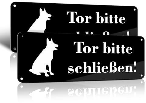 TAKULA Vorsicht - Cartello di avvertimento per cani, per la porta, si prega di chiudere la porta, segnale di avvertimento, per la porta del cane, 25 x 9 cm