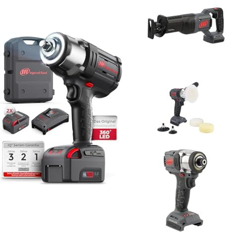 Ingersoll-Rand W7172-K22B-EU Akku Schlagschrauber, 3/4 20V, 2 x BL2022 Li-Ion-Akkus 5,0 Ah und Ladegerät-Satz in 1 Tragekoffer
