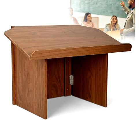 uyoyous Podium für die Kirche klappbarer Notenständer mit Buchständer | Tragbares Design aus Holz und Stahl Ständer für Präsentationen im Klassenzimmer Maße: 68 x 38 x 48,4 cm (L x B x H)