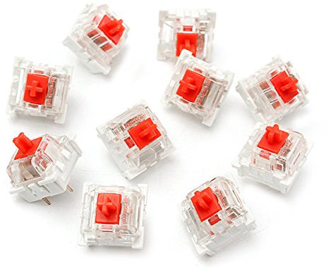 Tutoy 10 Pcs Cherry Red 3 Pin MX RGB Series Commutateur Mécanique Remplacement du Clavier