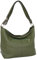AMBRA Moda Damen Leder Handtasche Schultertasche Umhängetasche Hobo bag GL005 (Armee Grün)
