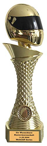 Karting Pokal mit Wunschtext Extra Groß (270mm, 440gr.) mit/ohne Wunschgravur, Trophäe Luxus Ehrenpreis, 1 Platz (mit Wunschtext)