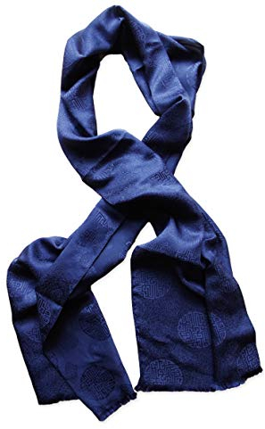Posh Gear Herren Seiden Schal Satinecho, blau aus 100% Seide