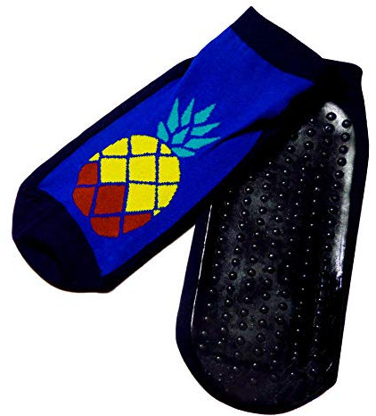 Weri Spezials Strandsocken für Herren mit der durchgehender ABS Beschichtung, Thermolite Aqua-Socken Ananas Schwimmschuhe, von Größe 35 bis 46 (39-42, Marine)