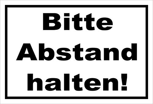 Melis-Folienwerkstatt Aufkleber Bitte Abstand halten - 15x10cm – 20 VAR S00100-013-A