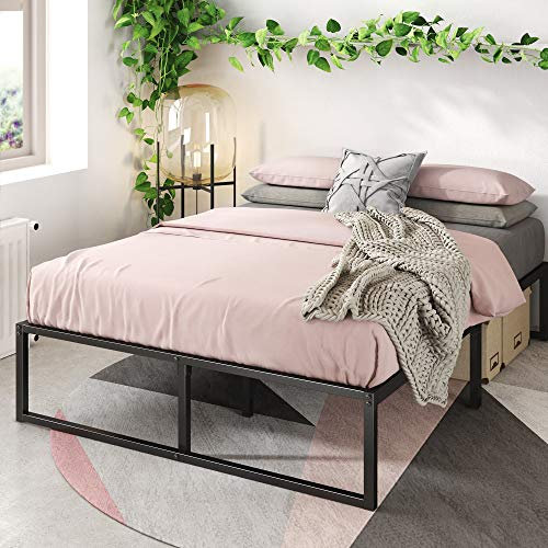 Zinus Lorelai Cama 90x190 cm - Altura 36 cm con almacenamiento debajo de la cama - Marco de la cama de plataforma de metal - Negro