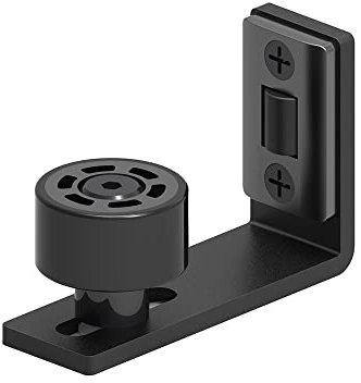 WOLFBIRD Sliding Barn Door Floor Guide Adjustable Door Bottom Roller Guides Wall Mount Black