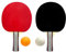 5tlg. Tischtennis-Set 2X Tischtennisschläger 2X Tischtennisbälle mit Tasche Tisch Tennis Schläger Bälle