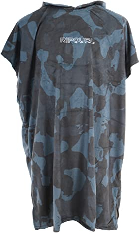 Rip Curl Mix Up Print Change Wickelrobe Kapuzenhandtuch - Schieferblau - Unisex - 300g Baumwollfrottee - Fronttasche - Einheitsgröße