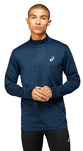 ASICS Herren Core Longsleeve 1/2 Zip Winter Top Laufbekleidung Longsleeve French Blue - Blau XL