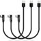 aceyoon Lot de 3 Cable USB C Coudé 0.5M Cable USB C Charge Rapide et Synchro Cable USB Court 90 Degrés en Nylon Tressé Cable Type C Compatible avec Huawei P40, Galaxy S22 (Noir)