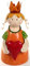 Lenzbach Zaunhocker Prinzessin mit Herz in der Hand orange 21 cm Figur aus Blech Metall Garten Deko Garten Balkon Dekofigur Pfostenhocker