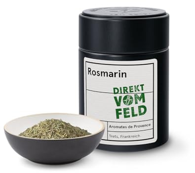 Direkt vom Feld® Rosmarin | Die Provence auf deinem Teller | BIO, gerebelt (50g inkl. Gewürzdose)