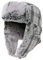 Comhats warme Fliegermütze für Herren Ohrenschützer Unisex Wintermütze mit Ohrenklappen weiche Kunstfellmütze Winddicht Grau-Schwarz L