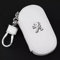 ALINZO Cuir, Étuis à Clés de Voiture, Porte-clés Télécommande, Porte-clés, Accessoires de Décoration, pour Peugeot 3008 2008 208 108 4008 301 508 408 5008 207 107 4007,White