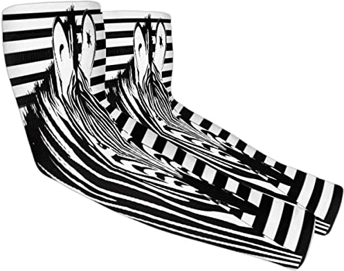 RIRIX Animal Zebra Herren Damen Sonnenschutz Armstulpen Sport Kompression Armstulpen UV Schutz Tattoo Armstulpen Golf Laufen Radfahren Outdoor Sport Etc - 1 Paar, wie abgebildet, Einheitsgröße