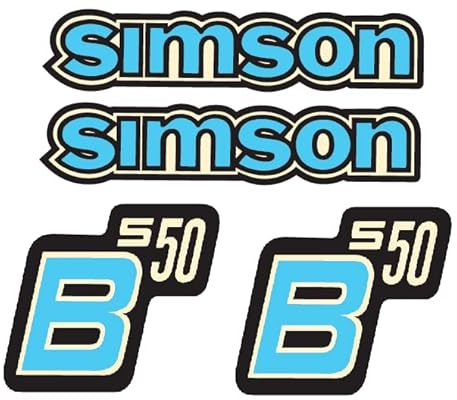 Simson S50B Aufkleberset Blau DDR IFA