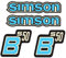 Simson S50B Aufkleberset Blau DDR IFA