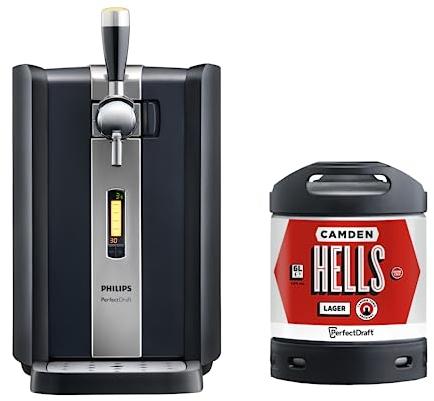 PerfectDraft Phillips Machine Home Beer Cooler and Dispenser System HD 3720/25 and Camden Hells Keg