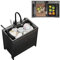 Lavello Cucina con Mobile,Lavandino Cucina Multifunzione Nero,Cucina Componibile,Lavello in Acciaio Inox,Lavello da Esterno Giardino,con Rubinetto Estraibile e Accessori,per Lavanderia,Ristorante ( Co