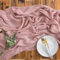 AOKSUNOVA Tischläufer Musselin Hochzeit Vintage 4m x 80cm Käsetuch Tischläufer 400cm