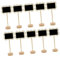 Abaodam Paper Pen Sleeve 10pcs Wood Decor Home Decor Wood Chalkboard Mini Memo Message Board Drawing Decoration Signs Erasable Office Wooden Seat Plate English Paper Piecing