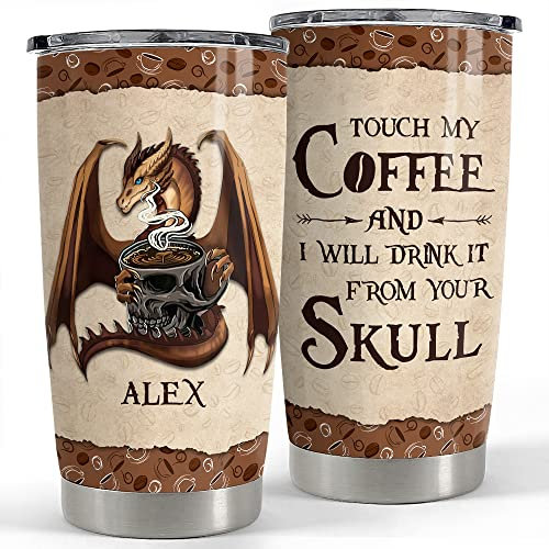 Vaso Termico 590ml Taza Aislante Acero Inoxidable Taza De Viaje Para Papá Auto Amigo Dragón Personalizado Vaso Café Y Dragón