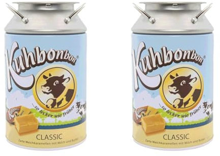 Kuhbonbon Clásico Leche Lata Caramelos Suaves 200 g (Paquete de 2)