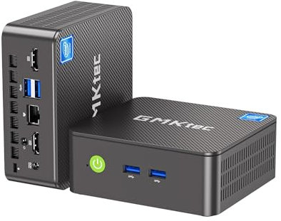 GMKtec Mini PC Intel N150 (Turbo 3.6GHz) 16GB DDR4 1TB PCIe M.2 NVMe SSD, Intel i226-V Desktop Computer 4K Dual HDMI Display/4x USB3.2/WiFi 6/BT5.2/RJ45 Ethernet Nucbox G3 Plus