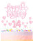 Happy 14th Birthday Candles Cake Toppers Set, Number 14 Candles for Cake, Birthday Party Candles, Light Pink Birthday Cake Candles Heart Star Cupcake Toppers for Girls Women Birthday Cake Decorations