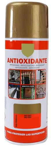 various-Pintura Spray Antioxidante Metalizada Oro 400 Ml para las Superficies de Metal, Hierro y Aluminio,Pack de 1 Unidad