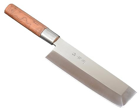 LIUJOU Cuchillo japonés Sashimi 5CR15 de acero inoxidable Deba Sushi Chef, cuchillo de cocina for cortar salmón y cabeza de pescado