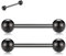 hengkaixuan G23 Titan Nipple Barbell 14 Gauge Nipple Jewellery Black Nipple Rings Straight Bar Body Jewellery Nipple Barbell Eyebrow Internally Threaded Tongue Piercing Nipple Bars 20mm
