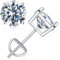 TINGN Moissanite Ohrstecker Silber 925-18K Weißgold Vergoldet Silber Ohrringe Damen 925 Echter Moissanit Diamant Ohrringe Mädchen Silber Schmuck Hochzeitsgeschenk Geburtstag Geschenke für Frauen