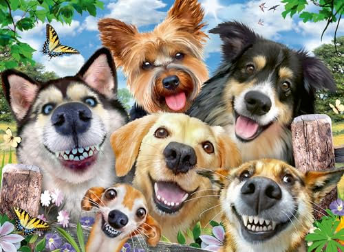 Ravensburger Selfies Dogs' Delight 500 Pieces Jigsaw Puzzle for Adults and Kids Age 10 Years Up