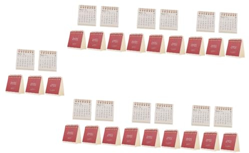 35 Stück 2022 2022 Tischkalender Heftklammern Tischkalender Mini Tischkalender mit 2022 Mini-Flip-Kalender 2022 Flip Tagesplaner Tischkalender Stehender Blush Papierbinder Niedliches Büro charitable