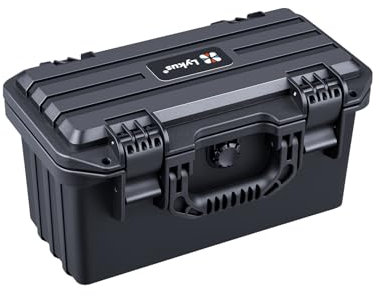 Lykus HC-3031 Wasserdicht Koffer mit anpassbar Rasterschaumstoff, Innengröße 30,6x13,5x17 cm, Passend für Kurze schmale Gegenstände
