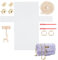 Häkelnetz-Taschen-Kit,taschen häkeln zubehör,Kunststoff-Mesh-Taschenböden mit Dekoration, für Handtaschen, Schulterketten und Nähen, tasche häkeln set