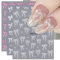 JMEOWIO 6 Sheets White Pink Bow Nail Art Stickers Decals Self-Adhesive Nail Supplies Nail Art Design Decoration Accessories