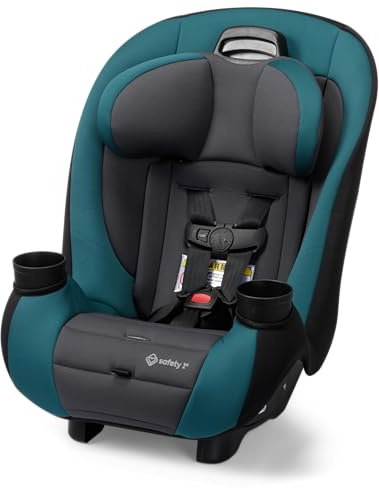 Safety 1st Ellaris 3-in-1 Convertible Car Seat, Slim Fit Design, Rear & Forward-Facing, 5-Position Headrest, 3-Across Fit, Travel-Friendly with Machine-Washable Seat Pad, Peacock Blue