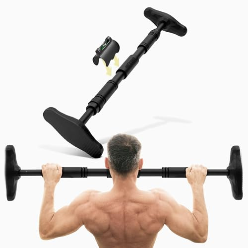 NEOLYMP Klimmzugstange Türrahmen ohne Schrauben mit Pull up Bar E-Book - Klimmzug Stange verstellbar 70-100 cm mit Gewindesperre für sicheren Halt bis zu 200kg