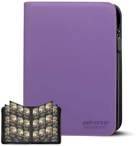Sammelkarten Album, Karten Sammelalbum 540 Pockets, Reißverschluss Binder für Sammelkarten, 9 Taschen 30 Seiten Sammelalbum, Sammelkarten Ordner für Jungen Und Mädchen 30 Pcs Seite