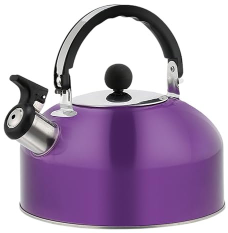 Lightweight Kettle - Stainless Steel Bottle | Lightweight Whistling Camping Bottle | Stainless Steel Whistling Teapot | Whistling Camping Kettle | Outdoor Pot for Camping Trips Hiking Cooking
