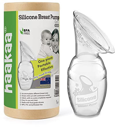 Haakaa Gen.1 Silicone Breastfeeding Manual Breast Pump Milk Pump 100% Food Grade Silicone BPA PVC and Phthalate Free | 4 oz Capacity